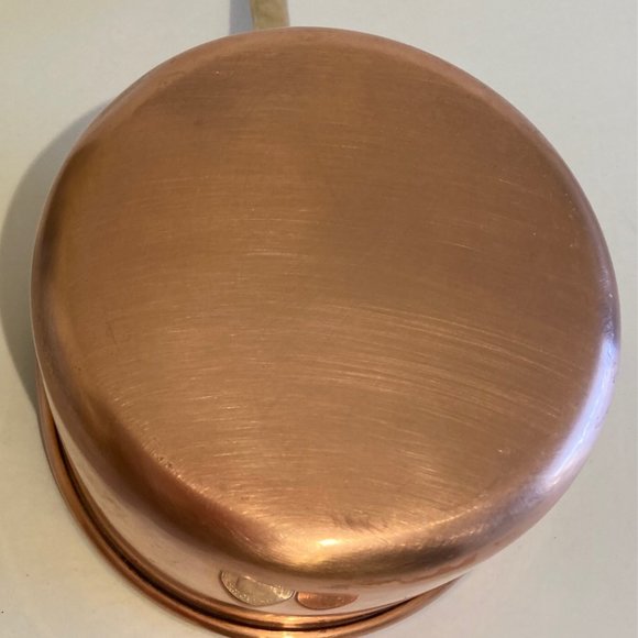 Vintage Metal Copper and Brass Cooking Pot - Picture 2 of 5